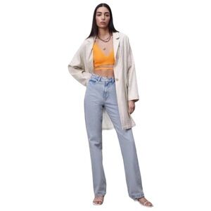 Zara Linen Blend Rustic Coat